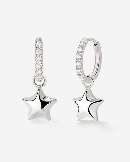 Nova Glimmer Hoop Set Small Silver