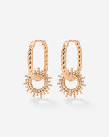 Sunny Oval Twisted Hoop Set Baby Rose Gold