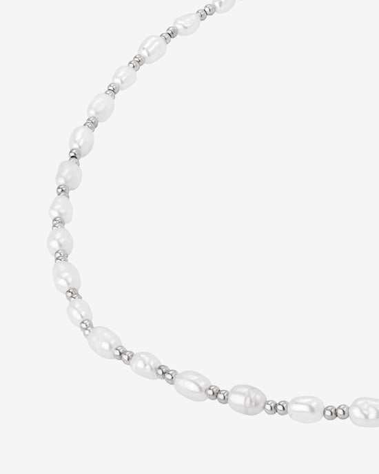 Summertime Pearl Necklace Silver