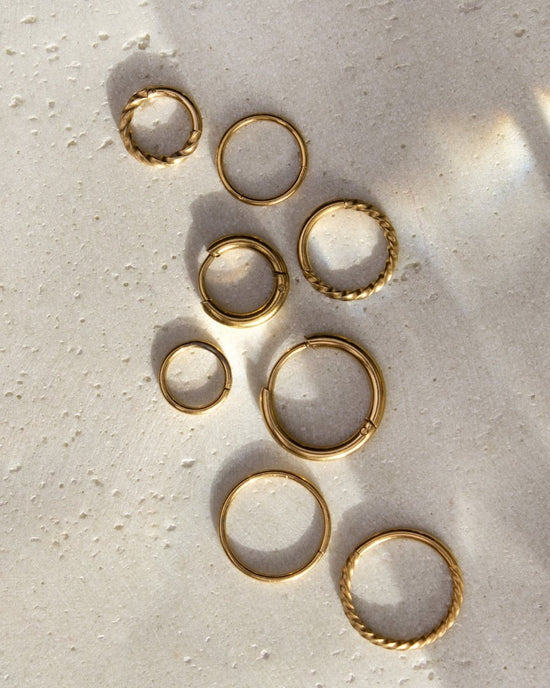 Twisted Click Piercing Ring Silver