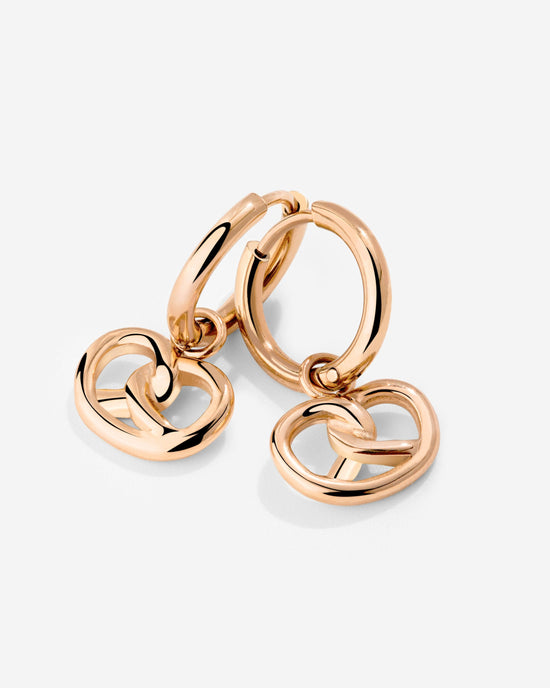 Pretzel Babe Hoop Set Small Rose Gold