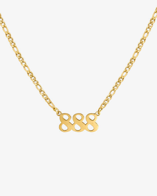 Angel Number Necklace Gold