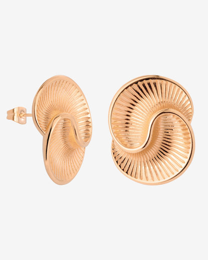 Winding Spiral Studs Rose Gold