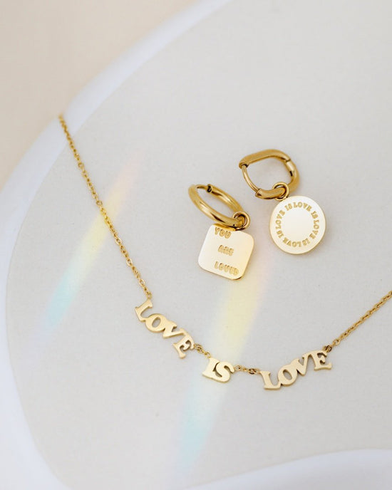 Love is Love Necklace gold