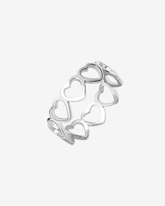Heart in Heart Ring Silver