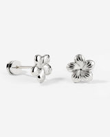 Floral Glow Studs Silver