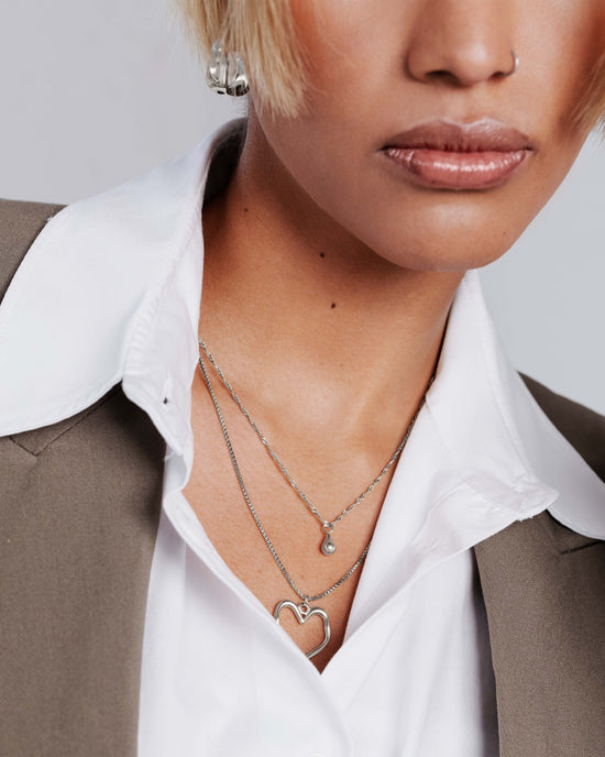 Drop it Necklace Silver