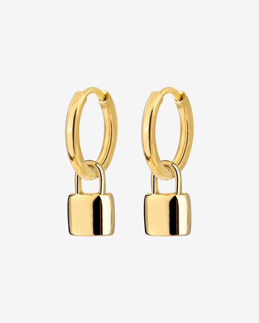 Lock in Hoop Set Small Gold