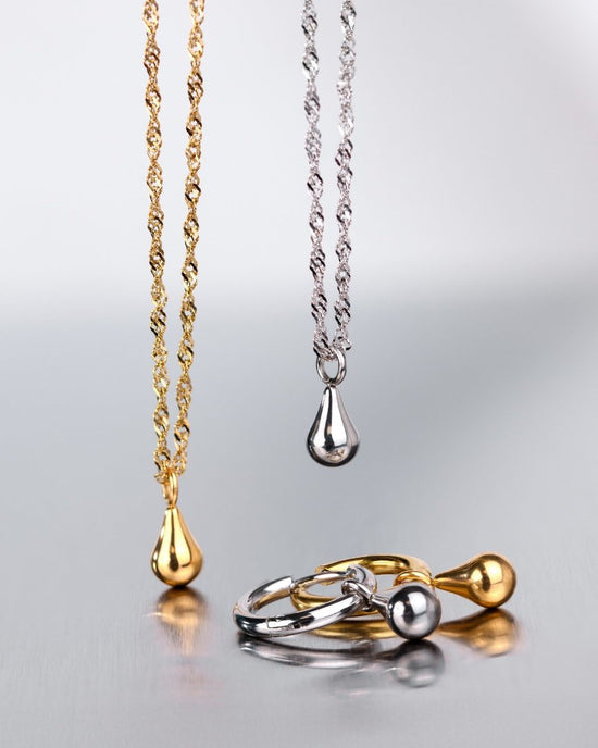 Drop it Necklace Silver