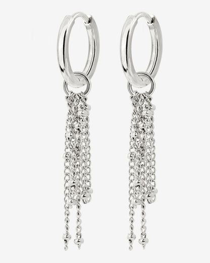 Chain Overload Hoop Set Small Silver
