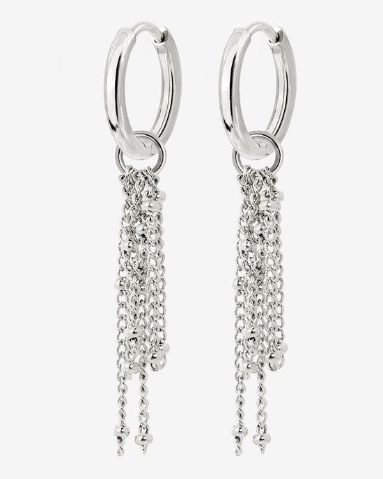Chain Overload Hoop Set Small Silver