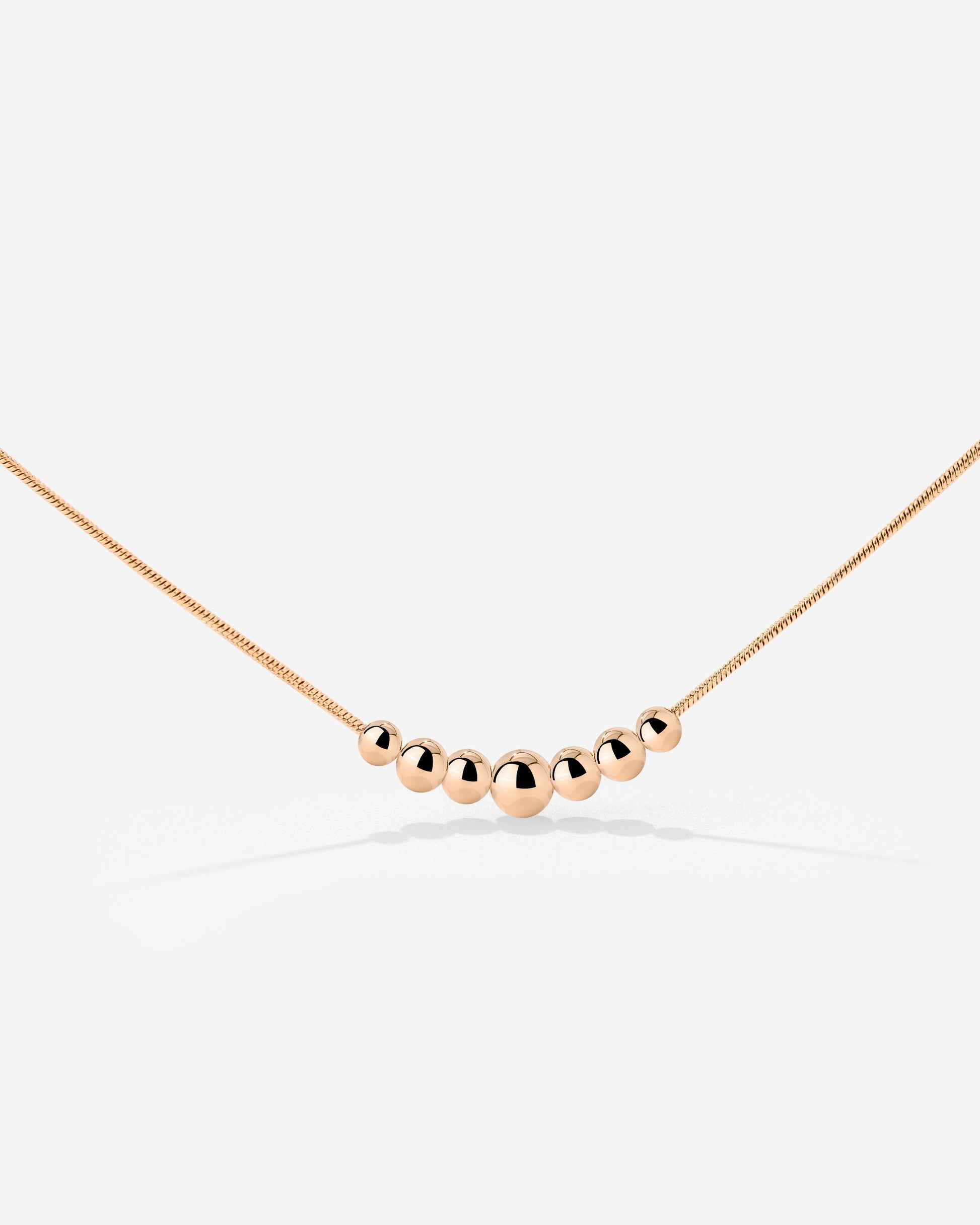 Curvy Beads Choker Rose Gold