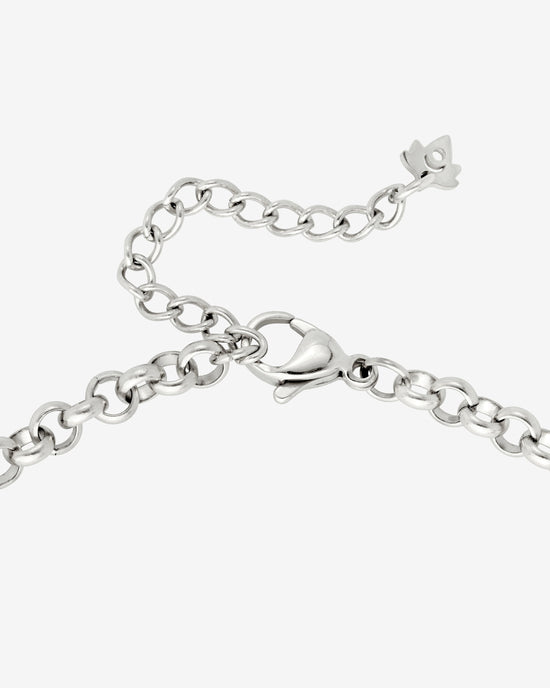 Twisted Donut Necklace Silver