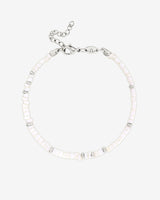 Puka Shell Bracelet Silver