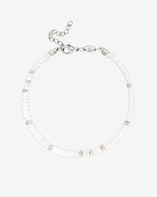 Puka Shell Bracelet Silver
