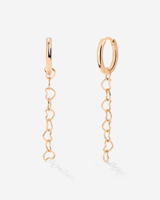 Heart after Heart Hoop Set Small Rose Gold