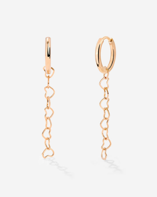 Heart after Heart Hoop Set Small Rose Gold