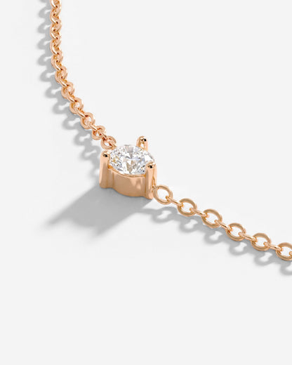 Solitaire Stone Choker Rose Gold