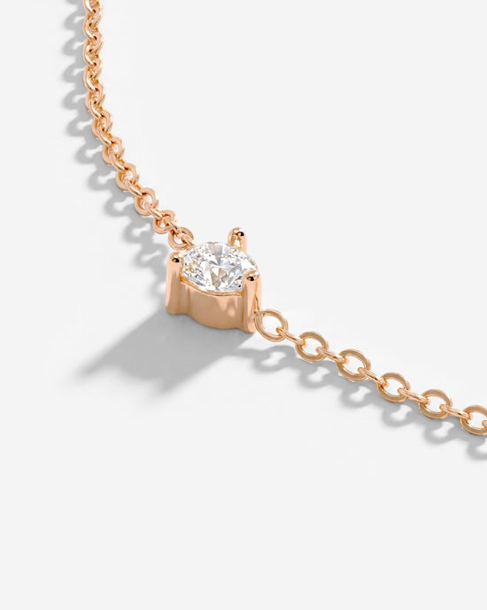 Solitaire Stone Choker Rose Gold