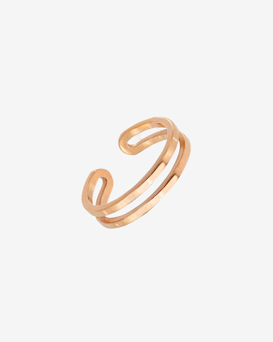 Double Toe Ring Rose Gold