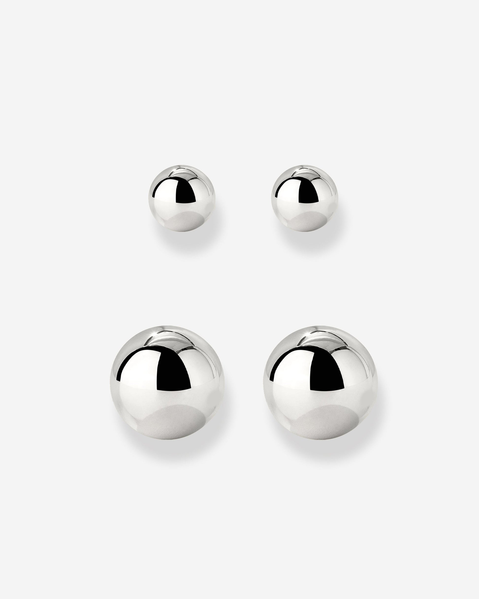 Bubbly Stud Bundle Silver