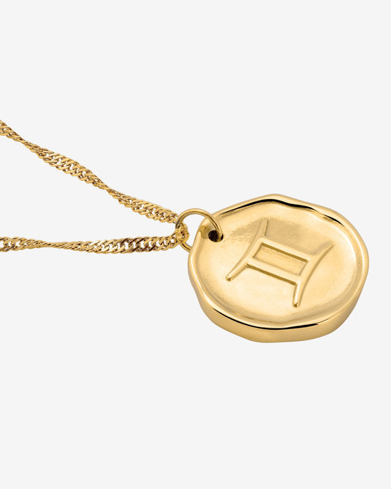 Zodiac Necklace – Gemini Gold