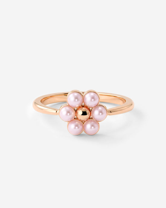 Pretty Pink Daisy Ring Rose Gold