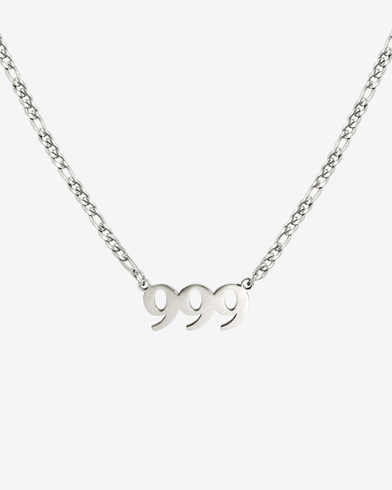 Angel Number Necklace Silver