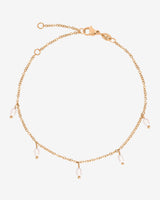 Perla Blanco Anklet Rose Gold