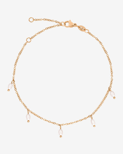 Perla Blanco Anklet Rose Gold