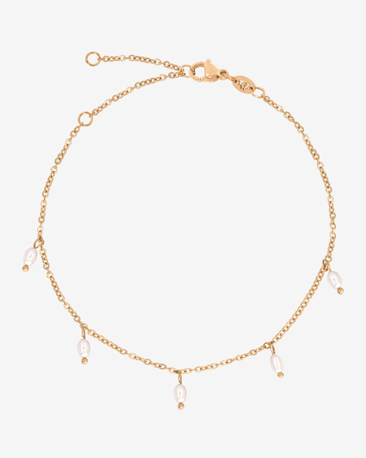 Perla Blanco Anklet Rose Gold