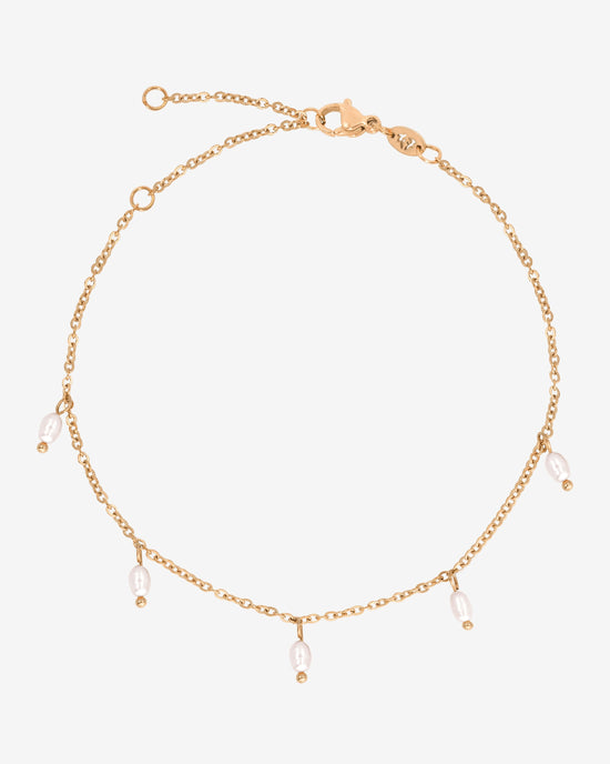 Perla Blanco Anklet Rose Gold