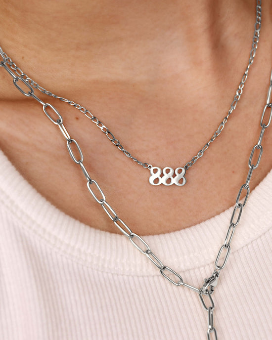 Angel Number Necklace Silver