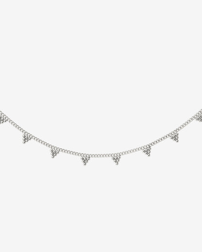 Tiny Beads Necklace Silver