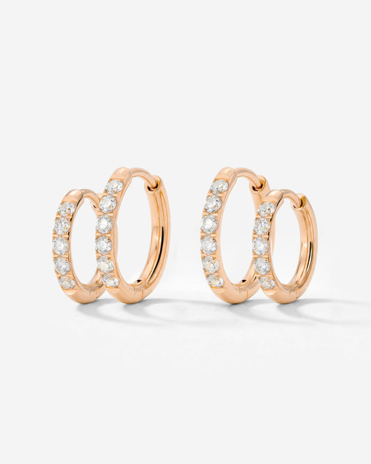 Glimmer Hoop Bundle Rose Gold
