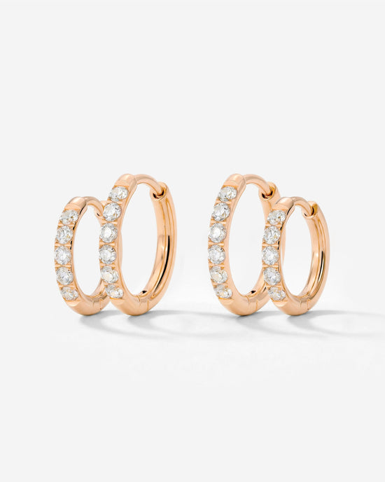 Glimmer Hoop Bundle Rose Gold