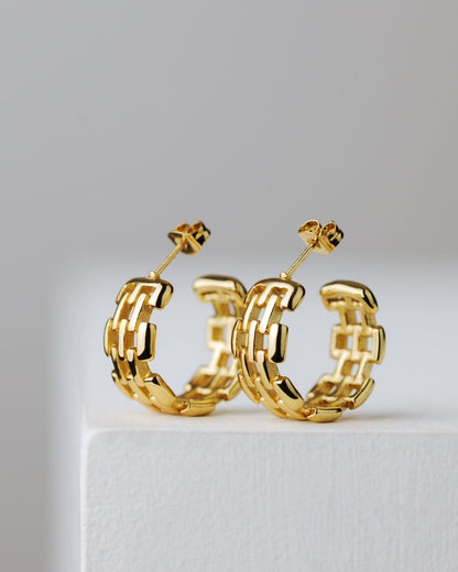 Reverie Hoop Studs Rose Gold