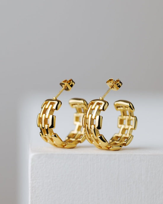 Reverie Hoop Studs Rose Gold