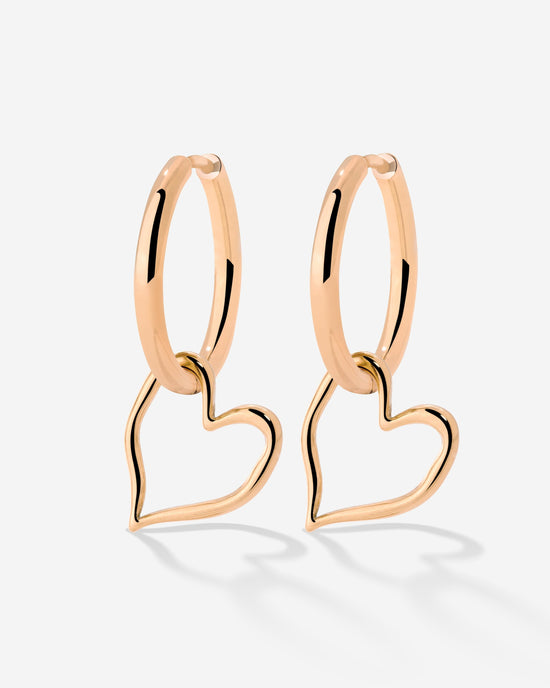 Melting Heart Hoop Set Medium Rose Gold