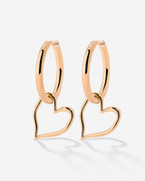 Melting Heart Hoop Set Medium Rose Gold