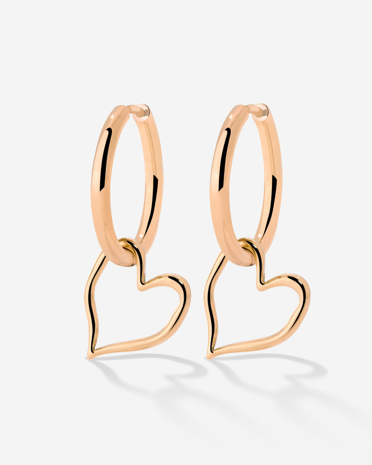 Melting Heart Hoop Set Medium Rose Gold