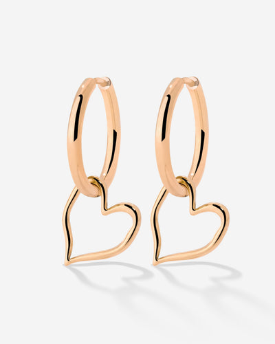 Melting Heart Hoop Set Medium Rose Gold