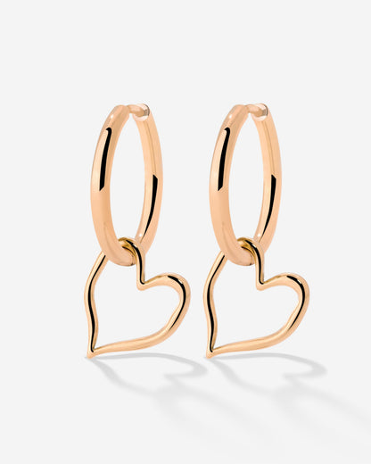 Melting Heart Hoop Set Medium Rose Gold