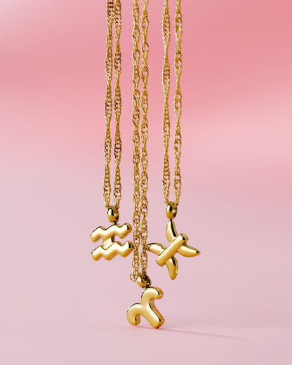 Aries Bubble Necklace Silver