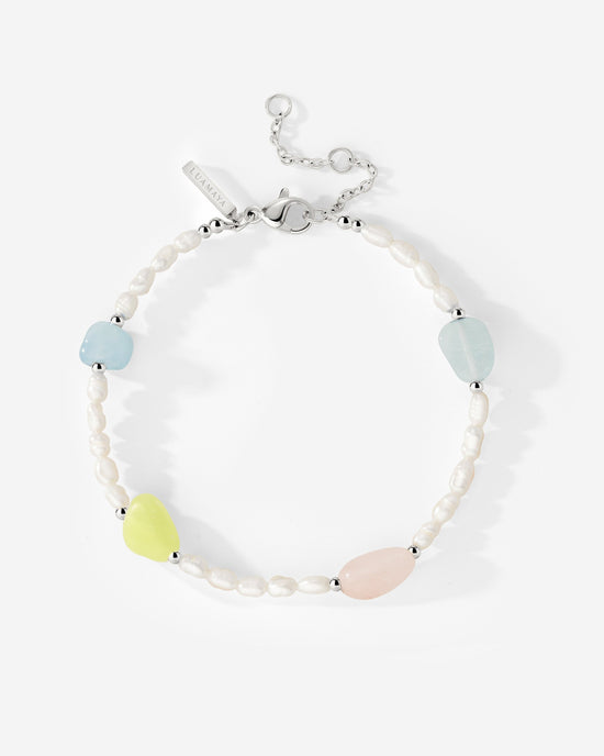 Spring Pastels Bracelet Silver