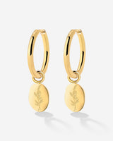 Bouquet Coin Hoop Set Medium Gold