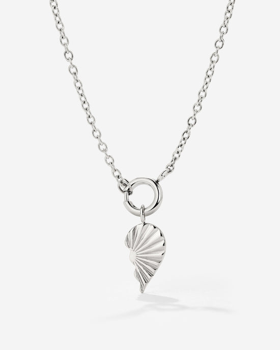 Twin Flame Right Classic Chain Necklace Set Silver