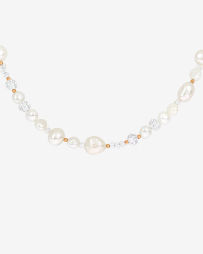 Icy Cool Pearl Necklace Rose Gold