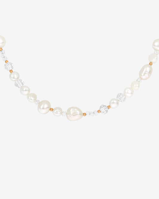 Icy Cool Pearl Necklace Rose Gold