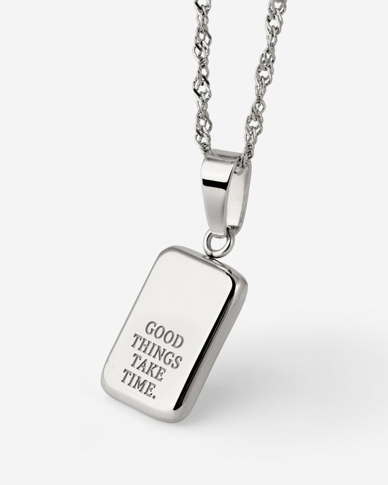 Good things take time Necklace Silver